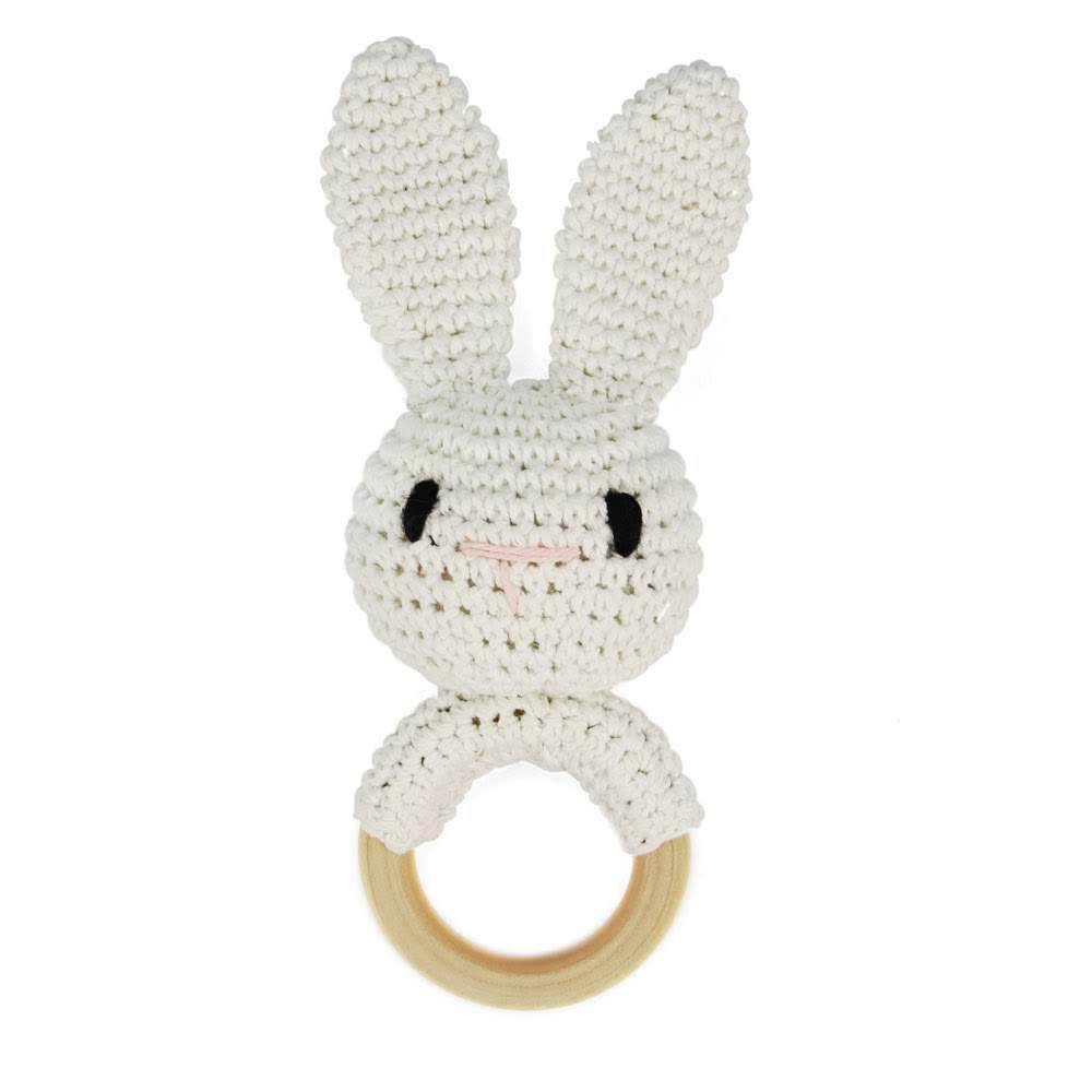 KloGoo™ Handmade Wool Baby Rattle Teething Toy