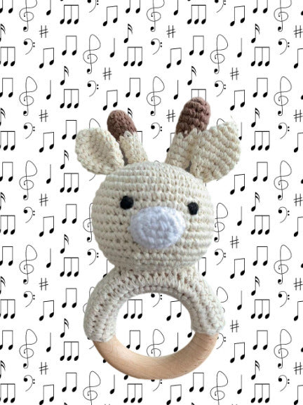 KloGoo™ Handmade Wool Baby Rattle Teething Toy