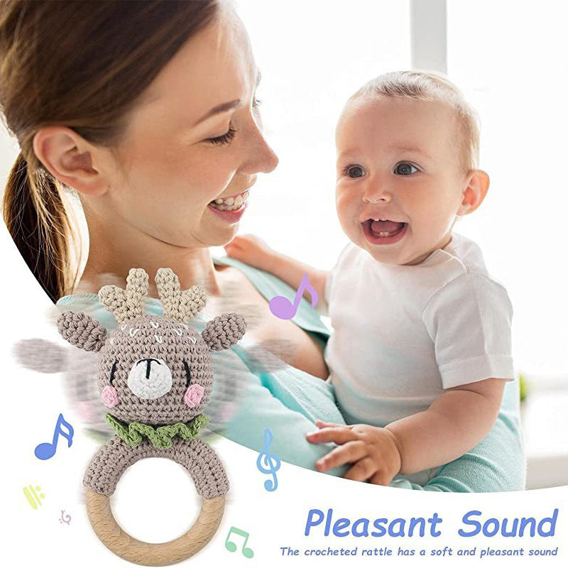 KloGoo™ Handmade Wool Baby Rattle Teething Toy