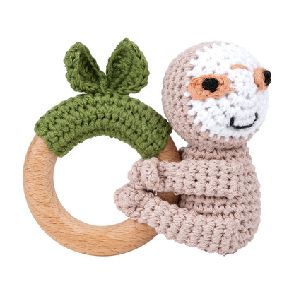 KloGoo™ Handmade Wool Baby Rattle Teething Toy