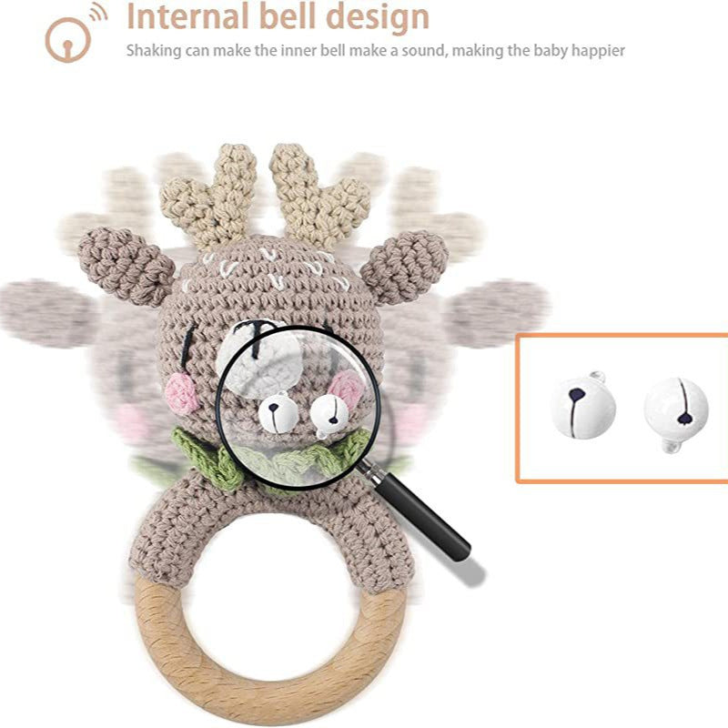 KloGoo™ Handmade Wool Baby Rattle Teething Toy