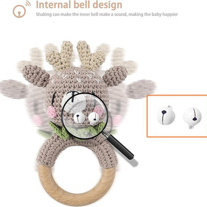 KloGoo™ Handmade Wool Baby Rattle Teething Toy