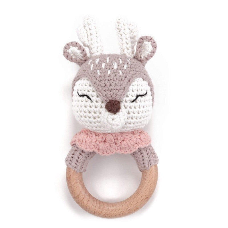 KloGoo™ Handmade Wool Baby Rattle Teething Toy