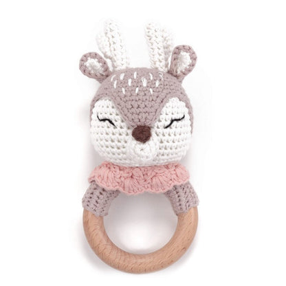 KloGoo™ Handmade Wool Baby Rattle Teething Toy