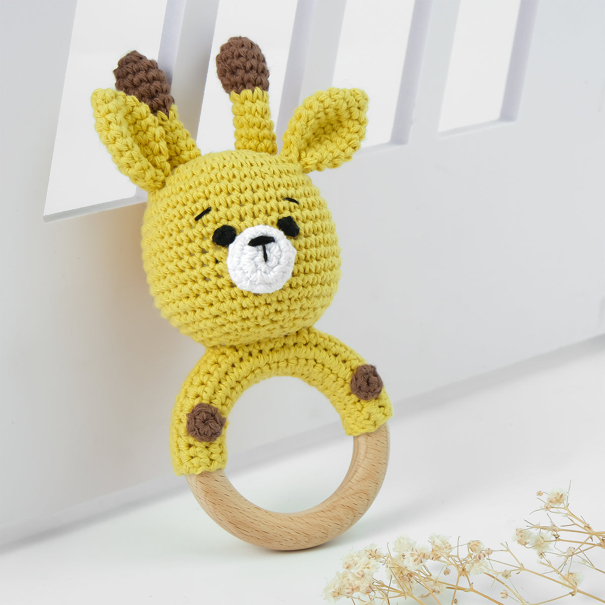 KloGoo™ Handmade Wool Baby Rattle Teething Toy