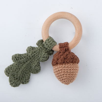 KloGoo™ Handmade Wool Baby Rattle Teething Toy
