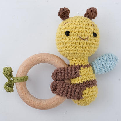 KloGoo™ Handmade Wool Baby Rattle Teething Toy
