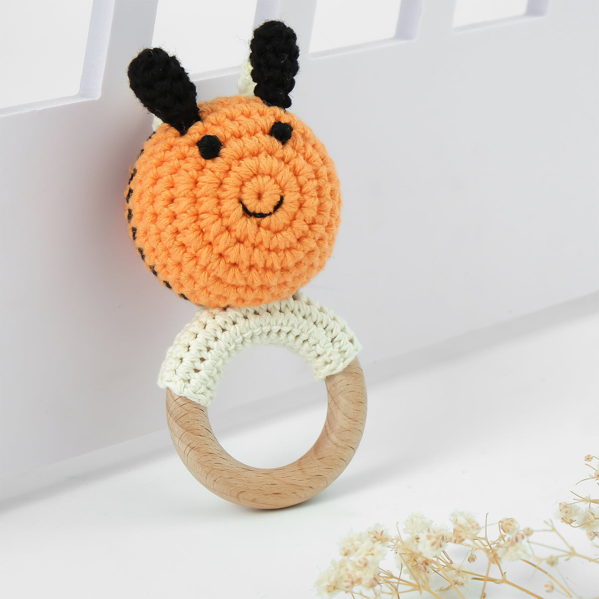 KloGoo™ Handmade Wool Baby Rattle Teething Toy